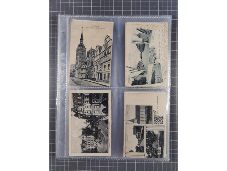 DEUTSCHLAND: 1900/35, 1 Album mit 490 Ansichtskarten, alles Topografie, meist Kaiserreich, nur bessere Ansichten (Straßen, Pl