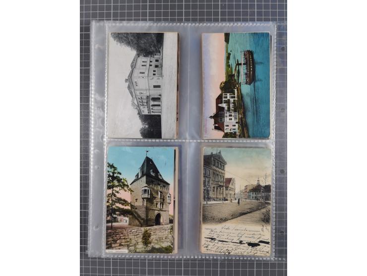 DEUTSCHLAND: 1900/35, 1 Album mit 490 Ansichtskarten, alles Topografie, meist Kaiserreich, nur bessere Ansichten (Straßen, Pl