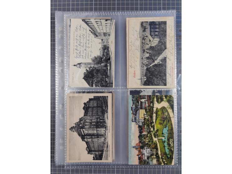 DEUTSCHLAND: 1900/35, 1 Album mit 490 Ansichtskarten, alles Topografie, meist Kaiserreich, nur bessere Ansichten (Straßen, Pl