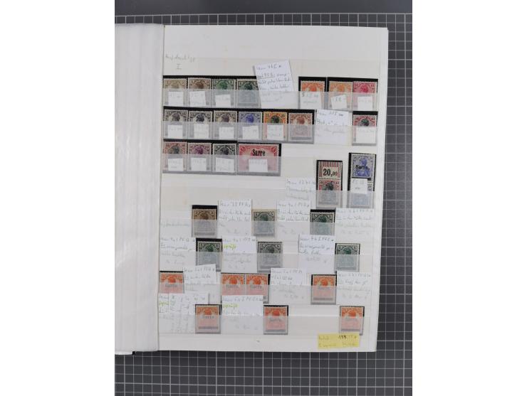 1920/35, postfrische, ungebrauchte und gestempelte Partie im Steckbuch, einige hundert Werte