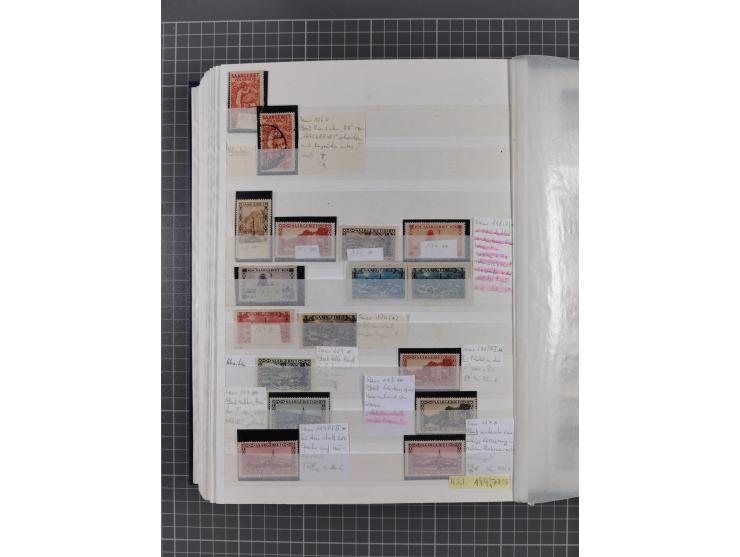 1920/35, postfrische, ungebrauchte und gestempelte Partie im Steckbuch, einige hundert Werte