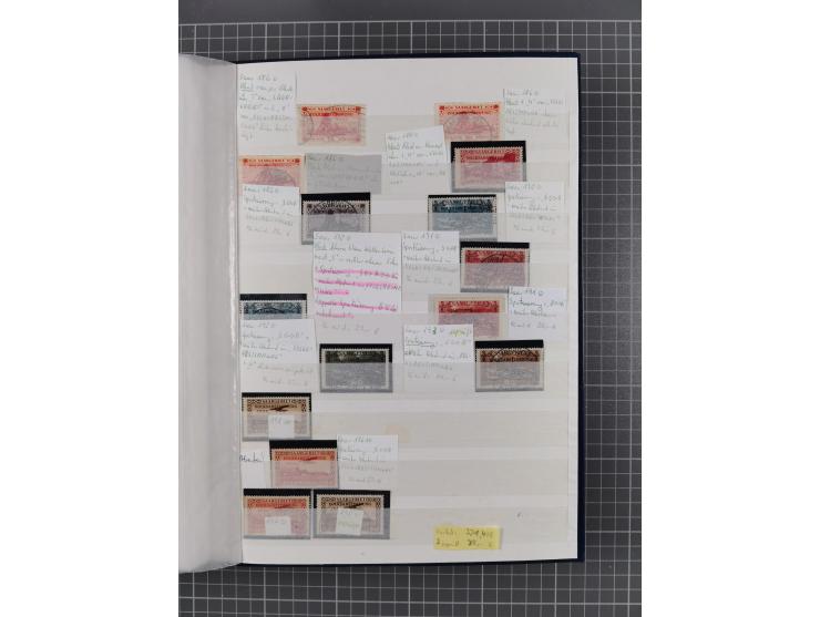 1920/35, postfrische, ungebrauchte und gestempelte Partie im Steckbuch, einige hundert Werte