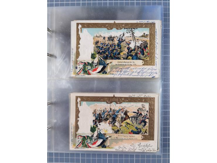 DEUTSCHES REICH: 1899/1912 Preußens Glanz und Gloria und die preußische Armee", Album mit 76 Lithos mit vielen seltenen Motiv