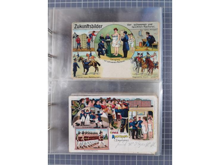 DEUTSCHES REICH: 1899/1912 Preußens Glanz und Gloria und die preußische Armee", Album mit 76 Lithos mit vielen seltenen Motiv