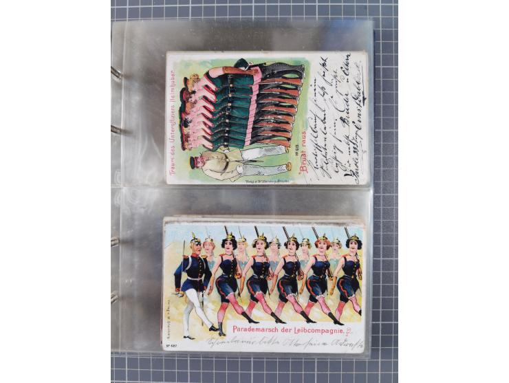 DEUTSCHES REICH: 1899/1912 Preußens Glanz und Gloria und die preußische Armee", Album mit 76 Lithos mit vielen seltenen Motiv