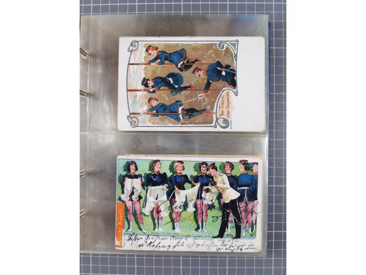 DEUTSCHES REICH: 1899/1912 Preußens Glanz und Gloria und die preußische Armee", Album mit 76 Lithos mit vielen seltenen Motiv