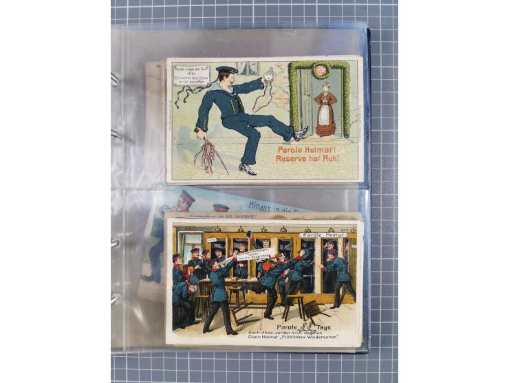 DEUTSCHES REICH: 1899/1912 Preußens Glanz und Gloria und die preußische Armee", Album mit 76 Lithos mit vielen seltenen Motiv