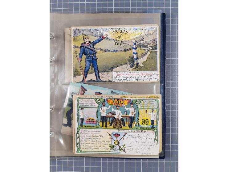 DEUTSCHES REICH: 1899/1912 Preußens Glanz und Gloria und die preußische Armee", Album mit 76 Lithos mit vielen seltenen Motiv