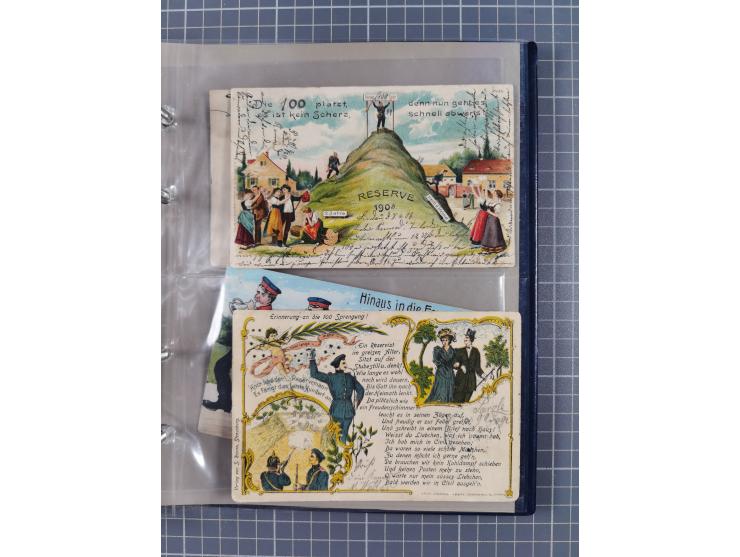 DEUTSCHES REICH: 1899/1912 Preußens Glanz und Gloria und die preußische Armee", Album mit 76 Lithos mit vielen seltenen Motiv