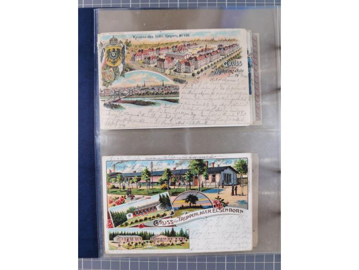 DEUTSCHES REICH: 1899/1912 Preußens Glanz und Gloria und die preußische Armee", Album mit 76 Lithos mit vielen seltenen Motiv