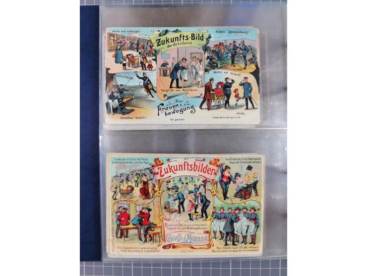 DEUTSCHES REICH: 1899/1912 Preußens Glanz und Gloria und die preußische Armee", Album mit 76 Lithos mit vielen seltenen Motiv