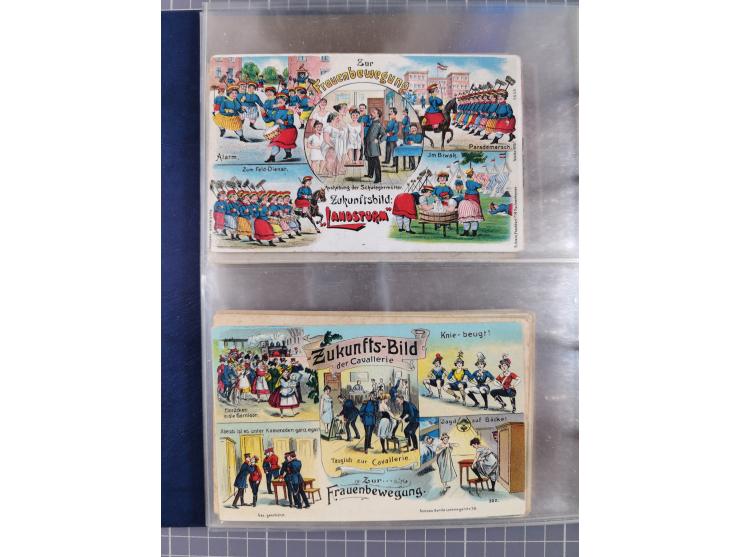 DEUTSCHES REICH: 1899/1912 Preußens Glanz und Gloria und die preußische Armee", Album mit 76 Lithos mit vielen seltenen Motiv