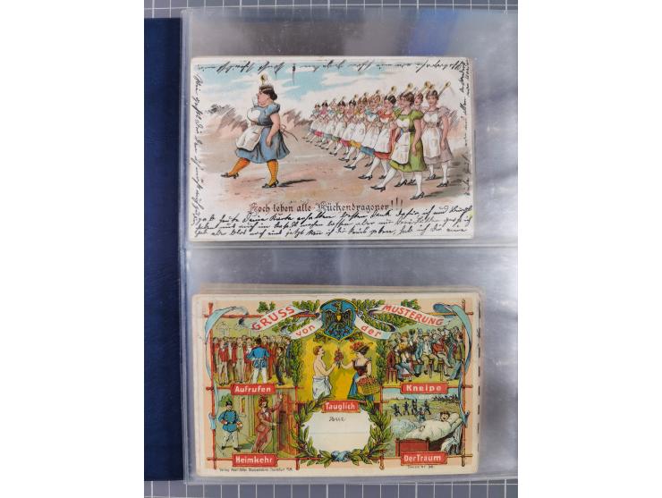 DEUTSCHES REICH: 1899/1912 Preußens Glanz und Gloria und die preußische Armee", Album mit 76 Lithos mit vielen seltenen Motiv