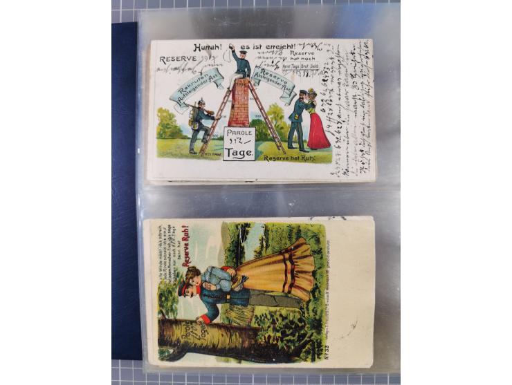 DEUTSCHES REICH: 1899/1912 Preußens Glanz und Gloria und die preußische Armee", Album mit 76 Lithos mit vielen seltenen Motiv