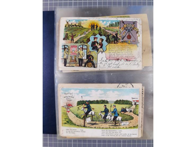 DEUTSCHES REICH: 1899/1912 Preußens Glanz und Gloria und die preußische Armee", Album mit 76 Lithos mit vielen seltenen Motiv