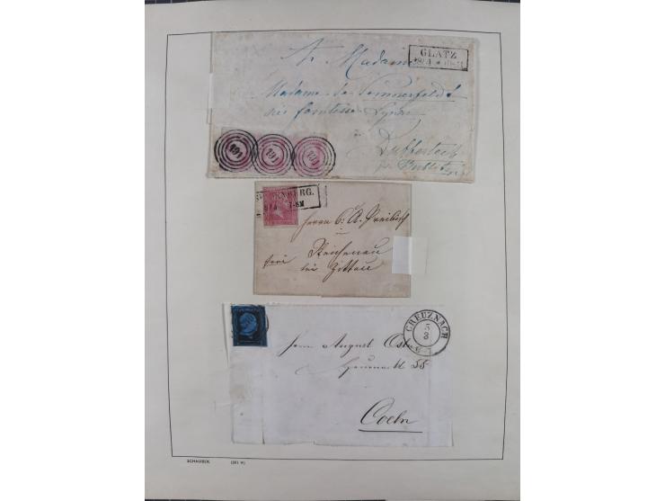 1865/1958 (ca.), etwas über 100 Briefe mit Hauptaugenmerk Altdeutschland und etwas Deutsches Reich, unterschiedliche Erhaltun