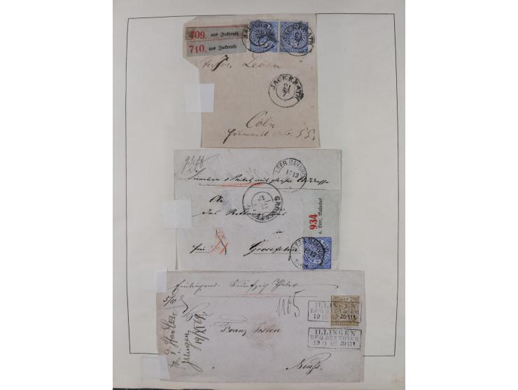 1865/1958 (ca.), etwas über 100 Briefe mit Hauptaugenmerk Altdeutschland und etwas Deutsches Reich, unterschiedliche Erhaltun