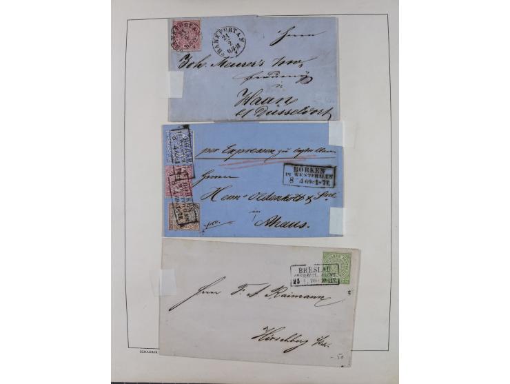 1865/1958 (ca.), etwas über 100 Briefe mit Hauptaugenmerk Altdeutschland und etwas Deutsches Reich, unterschiedliche Erhaltun