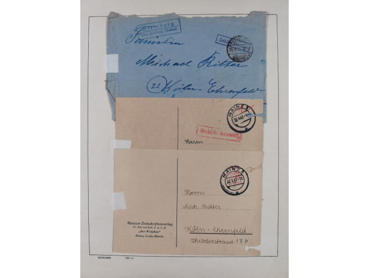 1865/1958 (ca.), etwas über 100 Briefe mit Hauptaugenmerk Altdeutschland und etwas Deutsches Reich, unterschiedliche Erhaltun