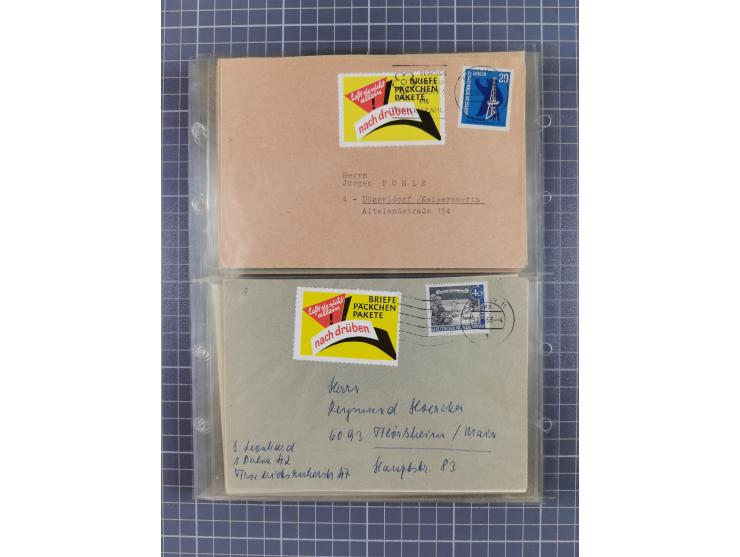 1962/64, Propaganda „Kalter Krieg", Sammlung von 277 Briefen, alle mit Propaganda-Vignetten versehen („Kampf um Wiedervereini