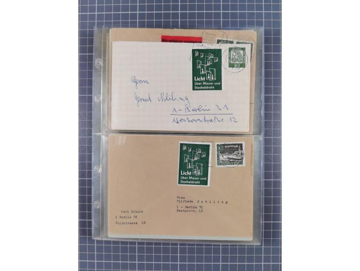 1962/64, Propaganda „Kalter Krieg", Sammlung von 277 Briefen, alle mit Propaganda-Vignetten versehen („Kampf um Wiedervereini