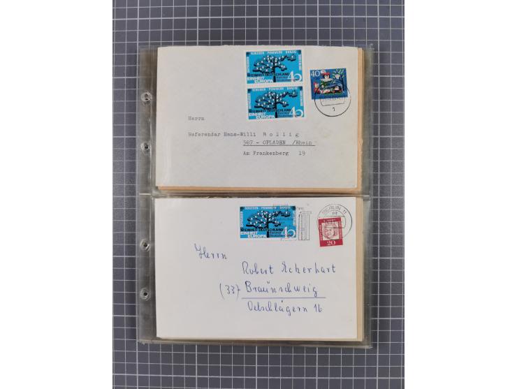 1962/64, Propaganda „Kalter Krieg", Sammlung von 277 Briefen, alle mit Propaganda-Vignetten versehen („Kampf um Wiedervereini