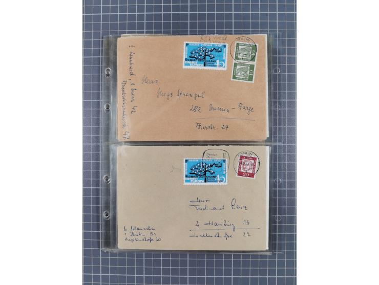 1962/64, Propaganda „Kalter Krieg", Sammlung von 277 Briefen, alle mit Propaganda-Vignetten versehen („Kampf um Wiedervereini
