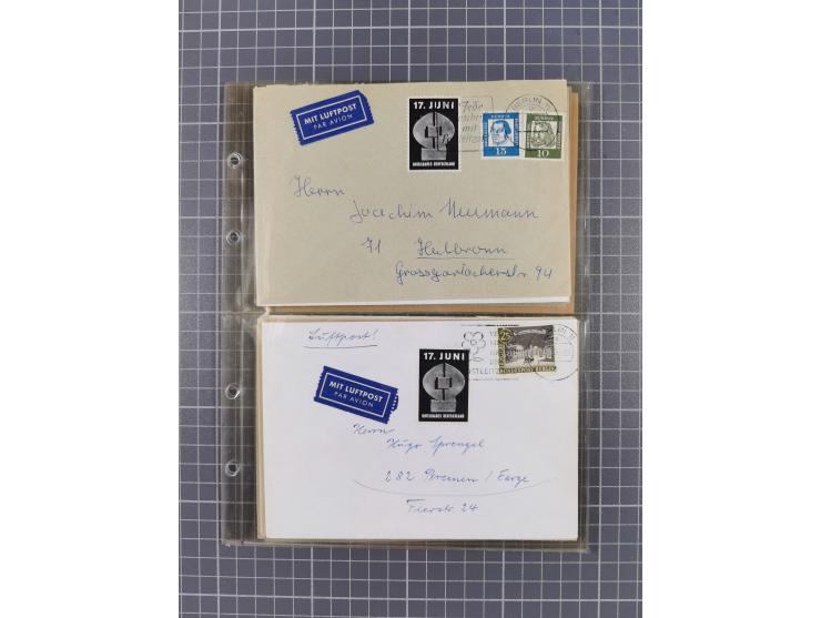1962/64, Propaganda „Kalter Krieg", Sammlung von 277 Briefen, alle mit Propaganda-Vignetten versehen („Kampf um Wiedervereini