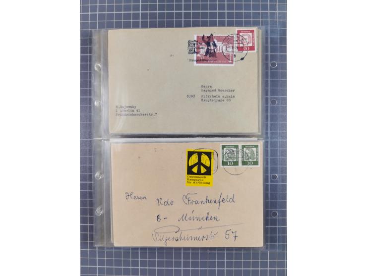 1962/64, Propaganda „Kalter Krieg", Sammlung von 277 Briefen, alle mit Propaganda-Vignetten versehen („Kampf um Wiedervereini