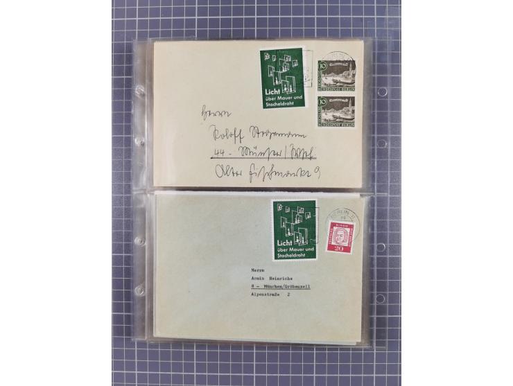 1962/64, Propaganda „Kalter Krieg", Sammlung von 277 Briefen, alle mit Propaganda-Vignetten versehen („Kampf um Wiedervereini