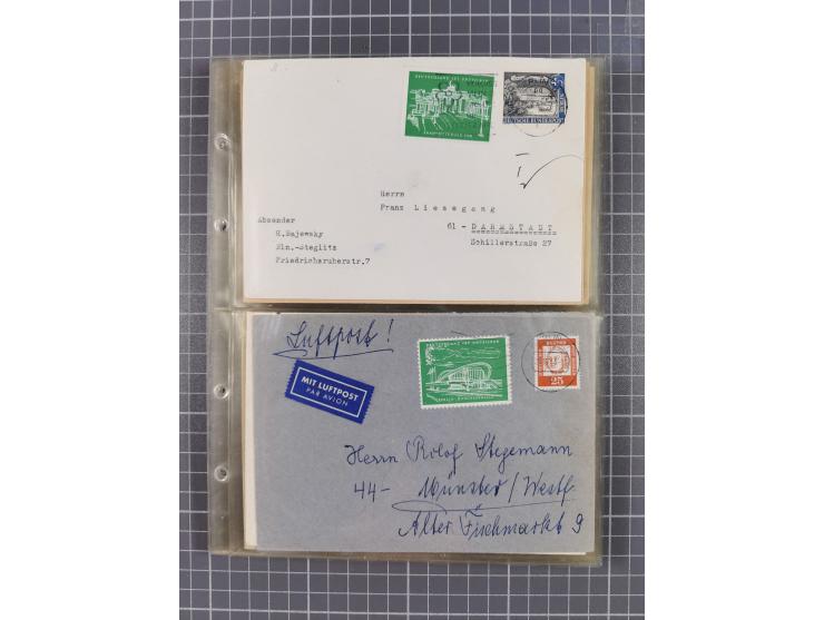 1962/64, Propaganda „Kalter Krieg", Sammlung von 277 Briefen, alle mit Propaganda-Vignetten versehen („Kampf um Wiedervereini