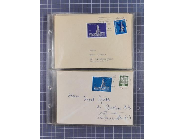 1962/64, Propaganda „Kalter Krieg", Sammlung von 277 Briefen, alle mit Propaganda-Vignetten versehen („Kampf um Wiedervereini