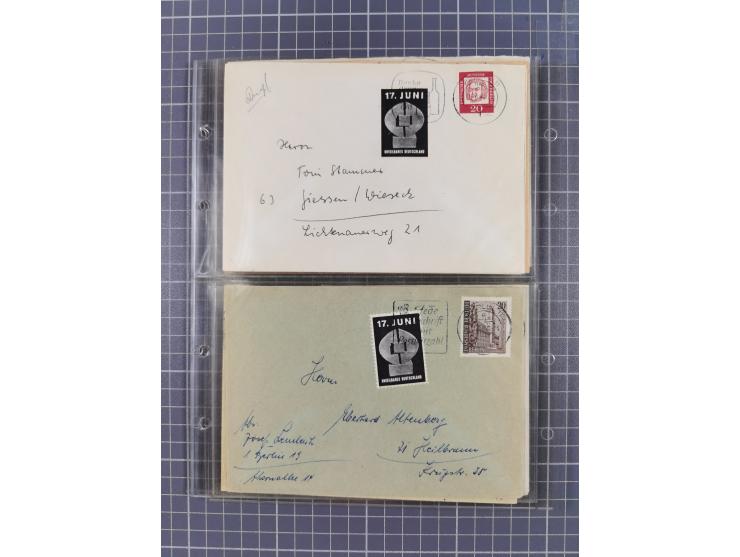 1962/64, Propaganda „Kalter Krieg", Sammlung von 277 Briefen, alle mit Propaganda-Vignetten versehen („Kampf um Wiedervereini
