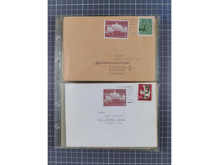 1962/64, Propaganda „Kalter Krieg", Sammlung von 277 Briefen, alle mit Propaganda-Vignetten versehen („Kampf um Wiedervereini