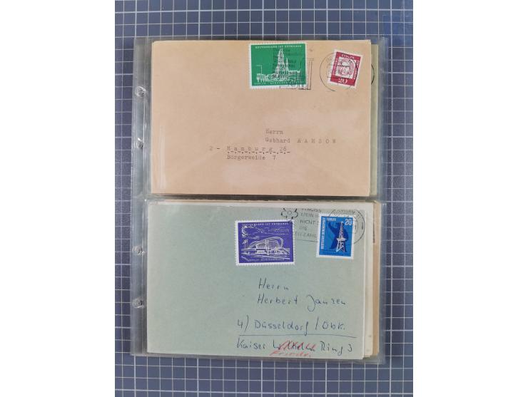 1962/64, Propaganda „Kalter Krieg", Sammlung von 277 Briefen, alle mit Propaganda-Vignetten versehen („Kampf um Wiedervereini