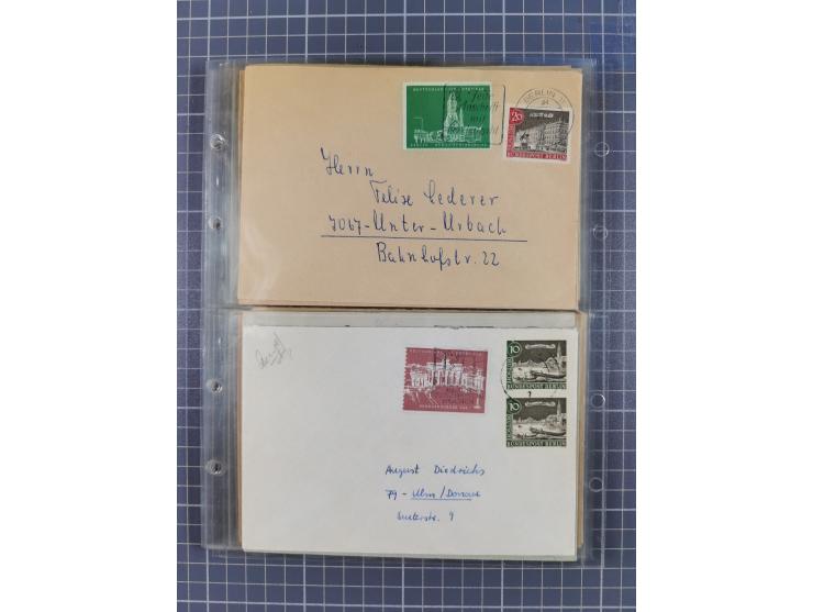 1962/64, Propaganda „Kalter Krieg", Sammlung von 277 Briefen, alle mit Propaganda-Vignetten versehen („Kampf um Wiedervereini
