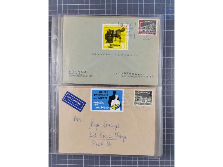1962/64, Propaganda „Kalter Krieg", Sammlung von 277 Briefen, alle mit Propaganda-Vignetten versehen („Kampf um Wiedervereini