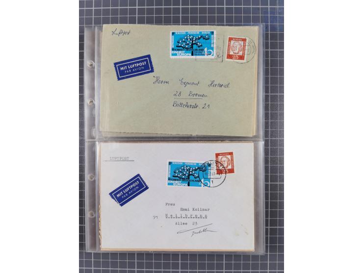 1962/64, Propaganda „Kalter Krieg", Sammlung von 277 Briefen, alle mit Propaganda-Vignetten versehen („Kampf um Wiedervereini