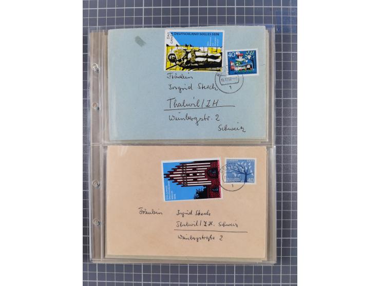 1962/64, Propaganda „Kalter Krieg", Sammlung von 277 Briefen, alle mit Propaganda-Vignetten versehen („Kampf um Wiedervereini