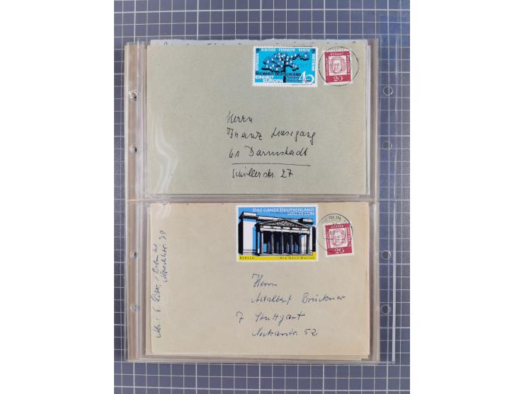1962/64, Propaganda „Kalter Krieg", Sammlung von 277 Briefen, alle mit Propaganda-Vignetten versehen („Kampf um Wiedervereini
