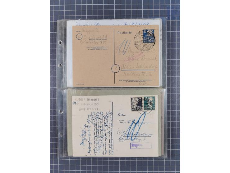 1962/64, Propaganda „Kalter Krieg", Sammlung von 277 Briefen, alle mit Propaganda-Vignetten versehen („Kampf um Wiedervereini