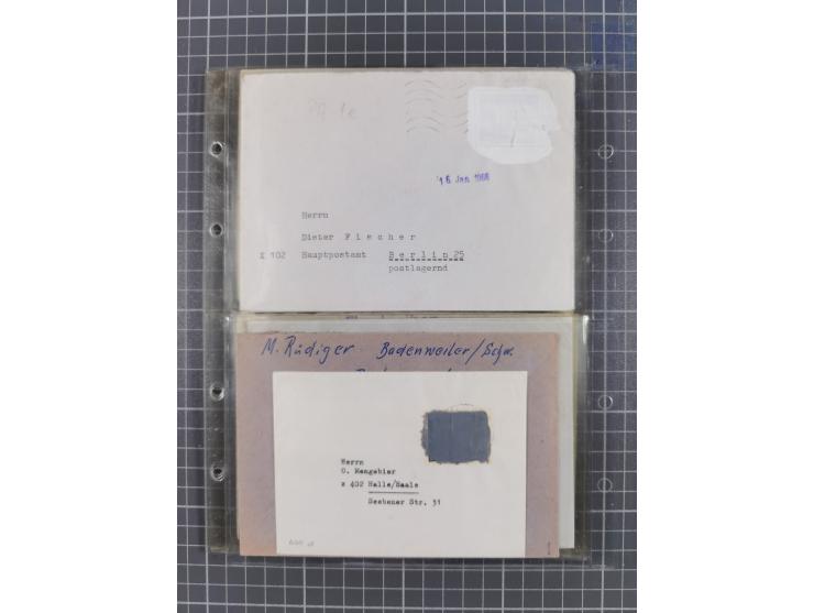 1962/64, Propaganda „Kalter Krieg", Sammlung von 277 Briefen, alle mit Propaganda-Vignetten versehen („Kampf um Wiedervereini