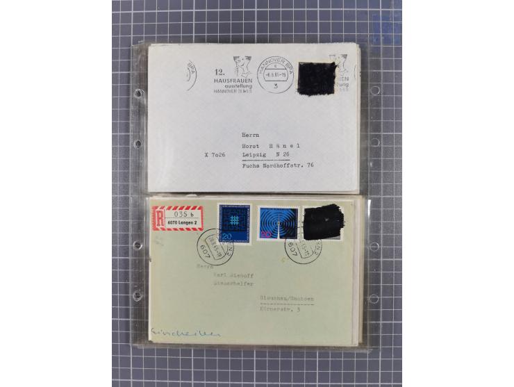 1962/64, Propaganda „Kalter Krieg", Sammlung von 277 Briefen, alle mit Propaganda-Vignetten versehen („Kampf um Wiedervereini