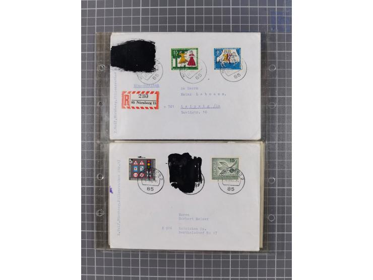 1962/64, Propaganda „Kalter Krieg", Sammlung von 277 Briefen, alle mit Propaganda-Vignetten versehen („Kampf um Wiedervereini