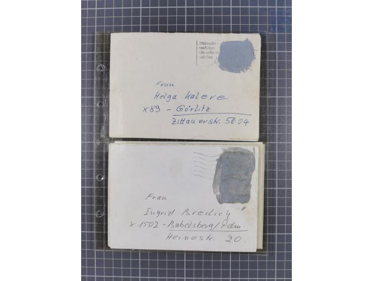 1962/64, Propaganda „Kalter Krieg", Sammlung von 277 Briefen, alle mit Propaganda-Vignetten versehen („Kampf um Wiedervereini