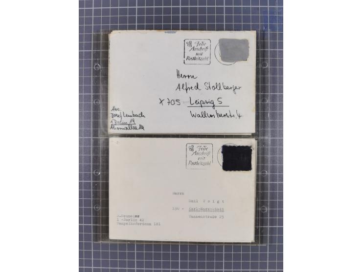 1962/64, Propaganda „Kalter Krieg", Sammlung von 277 Briefen, alle mit Propaganda-Vignetten versehen („Kampf um Wiedervereini