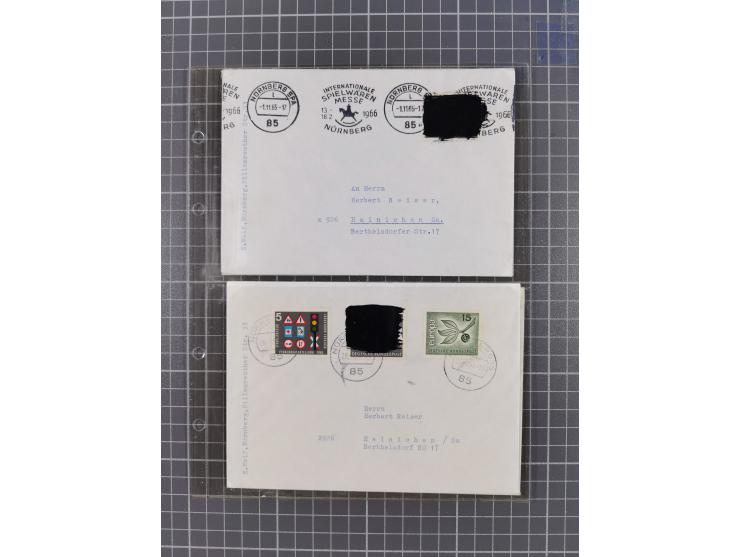 1962/64, Propaganda „Kalter Krieg", Sammlung von 277 Briefen, alle mit Propaganda-Vignetten versehen („Kampf um Wiedervereini