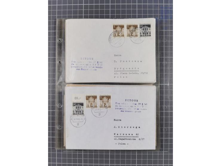 1962/64, Propaganda „Kalter Krieg", Sammlung von 277 Briefen, alle mit Propaganda-Vignetten versehen („Kampf um Wiedervereini