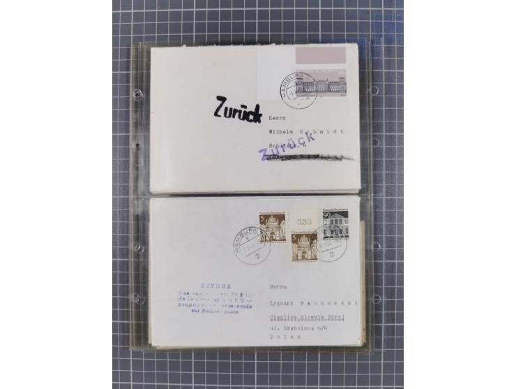 1962/64, Propaganda „Kalter Krieg", Sammlung von 277 Briefen, alle mit Propaganda-Vignetten versehen („Kampf um Wiedervereini