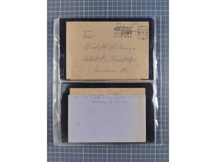 1940/45, Hitlers Geheimwaffen. Dokumentation von 17 Belegen zu den Fernwaffenprojekten V 1 und V 2/A 4, dabei seltene Belege,